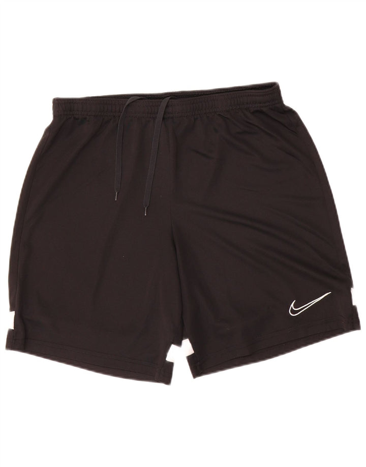 Мужские спортивные шорты Nike Dri Fit среднего размера, полиэстер с цветными блоками, средний черный
