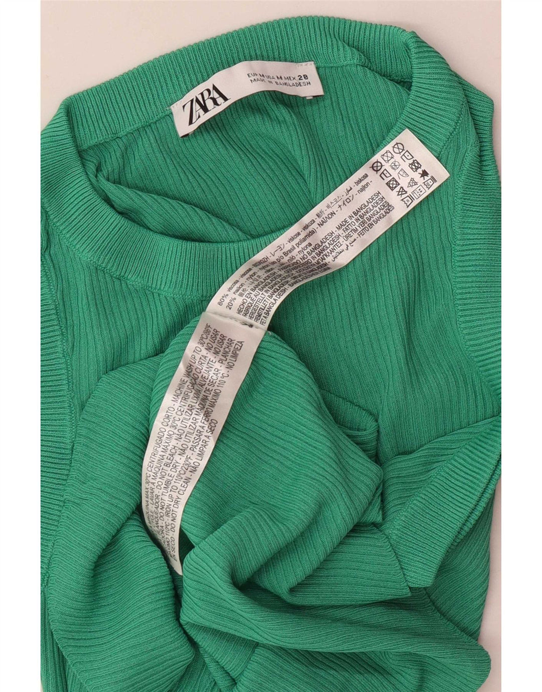 Женский жилет Zara UK 12, средний зеленый вискоза