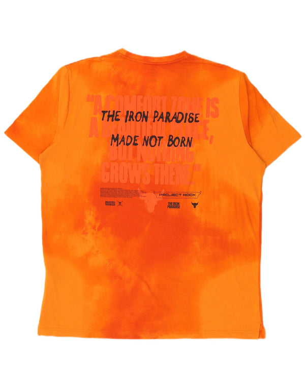Мужская футболка с рисунком Under Armour Top XL Orange Tie Dye Хлопок