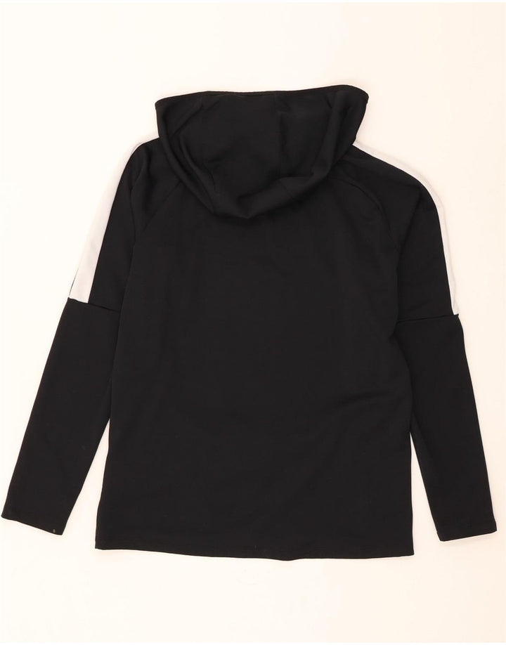 Мужской топ с капюшоном Nike Dri Fit с длинными рукавами, средний черный, полиэстер с цветными блоками