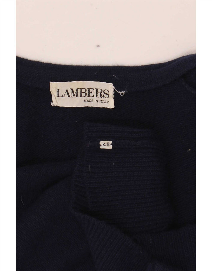 Женский кардиган Lambers IT 46, большой темно-синий с цветочным принтом