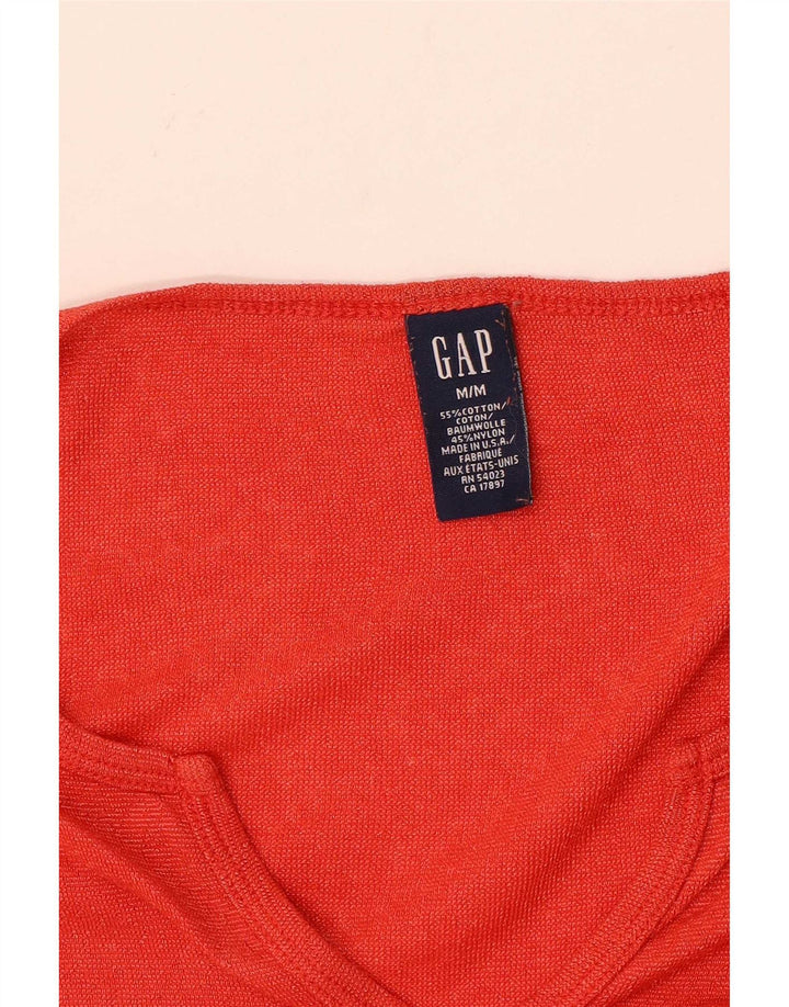 Женский топ Gap с длинным рукавом UK 12, хлопковый средний оранжевый цвет