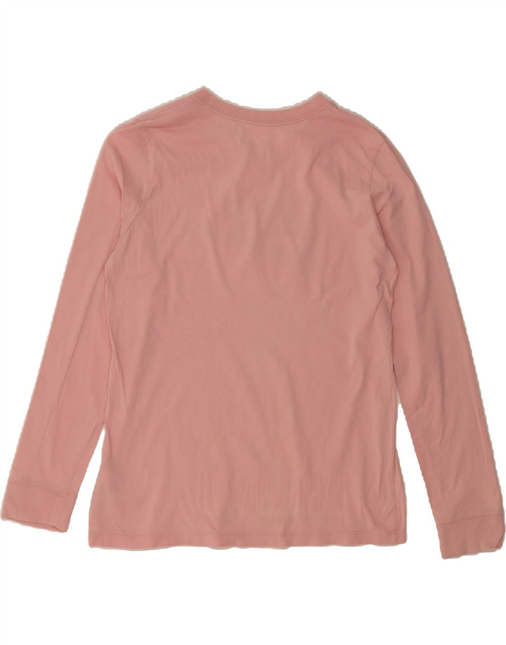 NIKE Womens Graphic Top Long Sleeve UK 14 Medium Pink Cotton Vintage Nike and Second-Hand Nike from Messina Hembry 