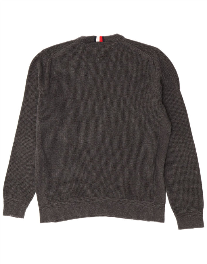 Мужской джемпер с круглым вырезом Tommy Hilfiger XL, серый хлопок