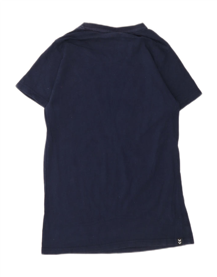 HUMMEL Womens Graphic T-Shirt Top UK 10 Small Navy Blue Vintage Hummel and Second-Hand Hummel from Messina Hembry 