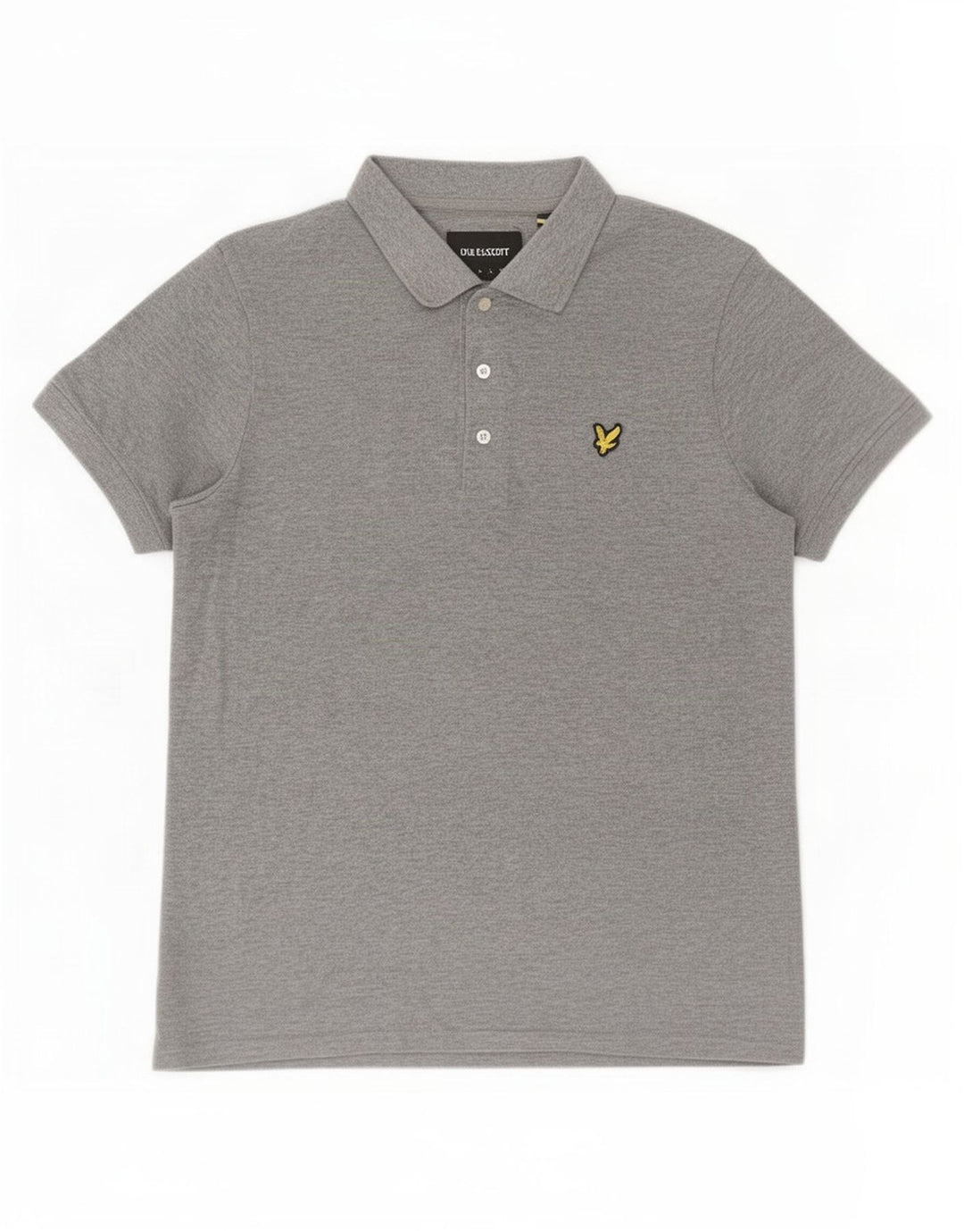 Мужская рубашка-поло Lyle & Scott, большая серая хлопковая ткань