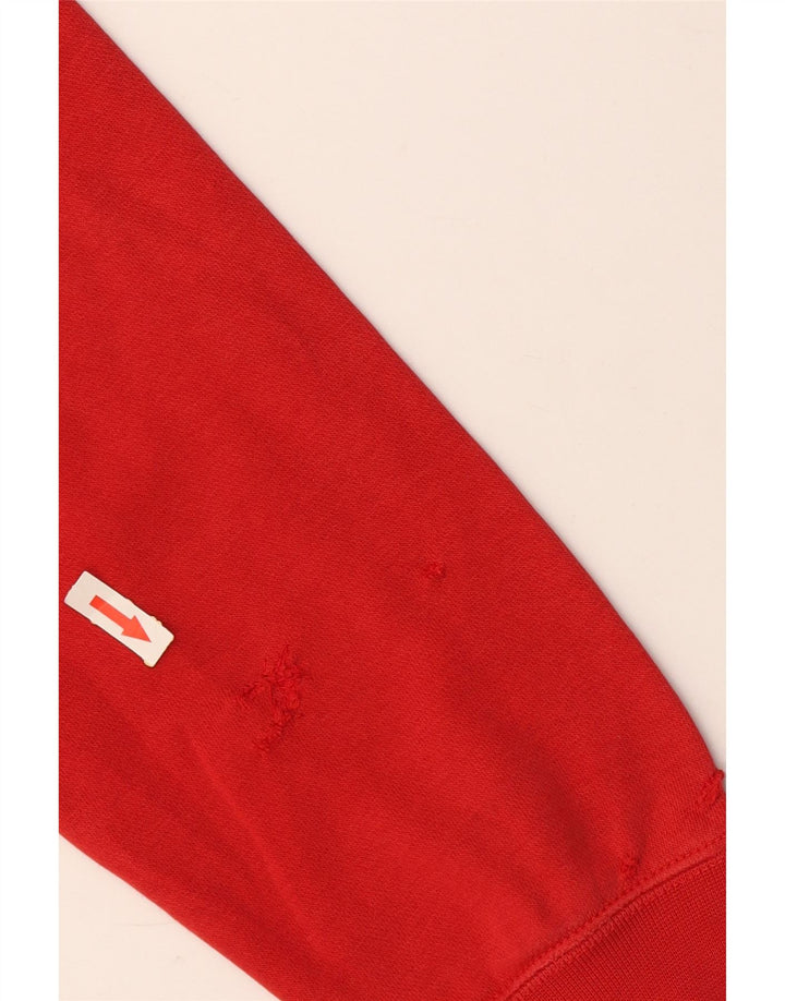 Мужской джемпер с капюшоном Nike, большой красный, хлопковый