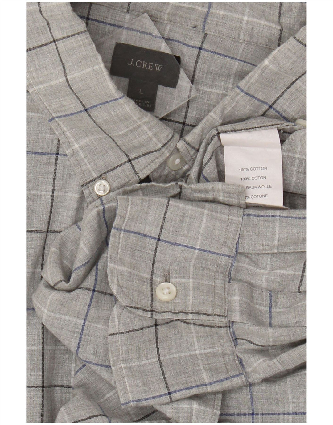 Мужская рубашка J. Crew, большая серая клетка, хлопок