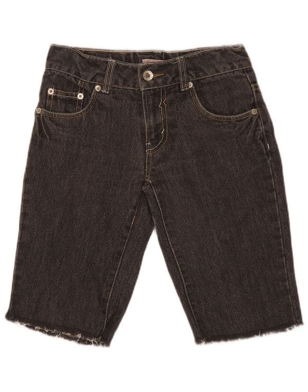 Джинсовые шорты Levi's для девочек 9–10 лет W24, серый хлопок