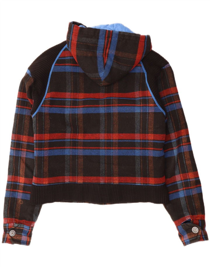 Мужской бомбер Iceberg с капюшоном IT 52 XL Черный полиэстер в клетку