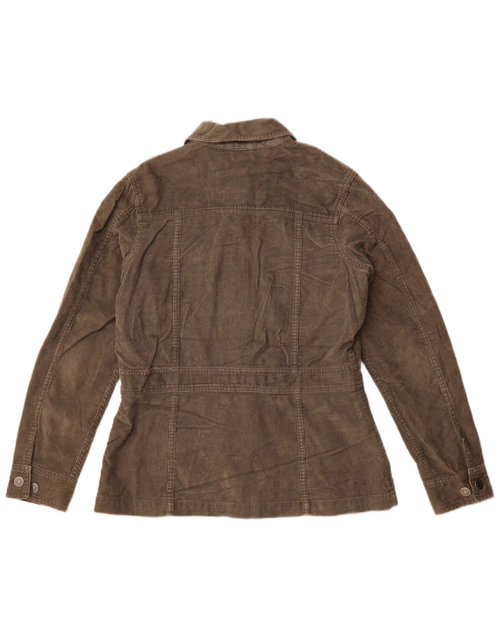 Eddie Bauer Женская вельветовая куртка свободного кроя UK 10, маленький размер, цвет хаки, хлопок