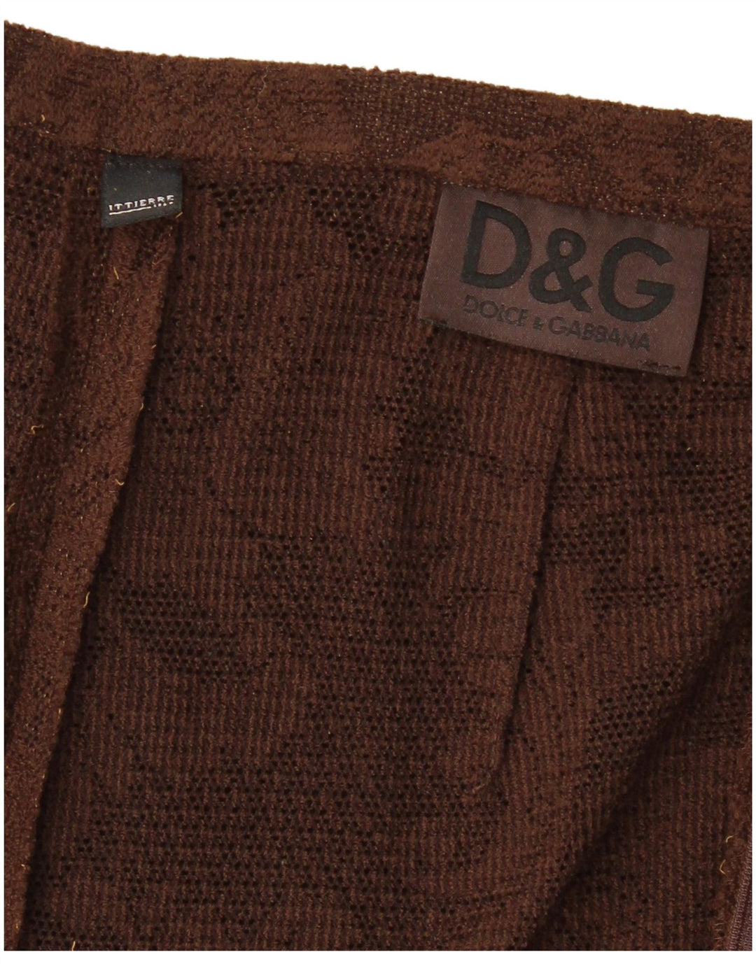 DOLCE & GABBANA Женская трикотажная макси-юбка W26, маленькая, коричневая с цветочным принтом