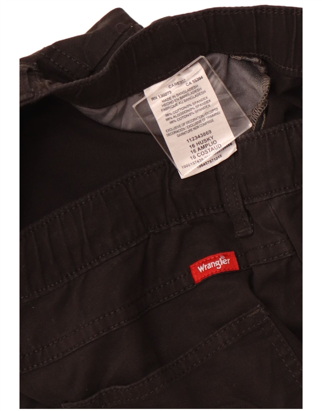 WRANGLER Брюки-карго для мальчиков 15-16 лет W32 L27, черный хлопок