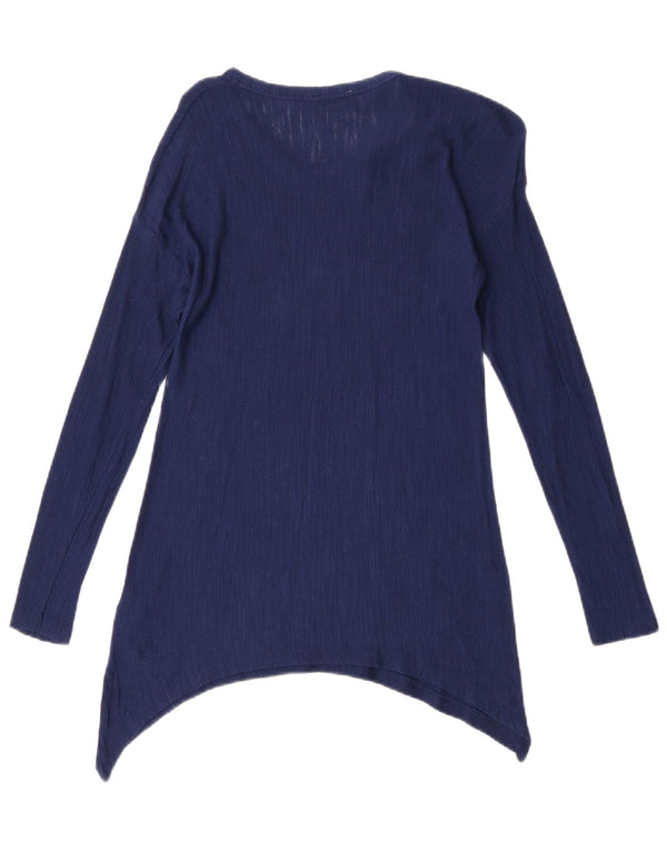 Женская туника асимметричного кроя Zara UK 10, маленькая, синяя, вискоза