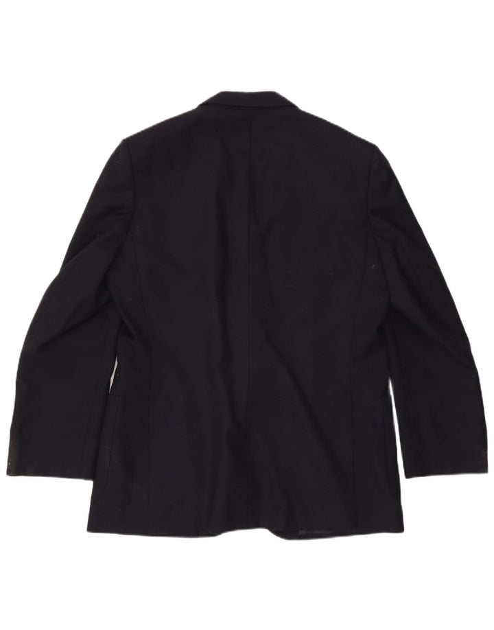 Мужской пиджак Aquascutum на 2 пуговицах IT 46, маленький темно-синий, шерсть