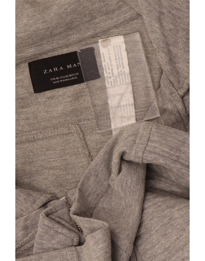 Мужской спортивный костюм Zara, верхняя куртка, средний серый хлопок с крапинками