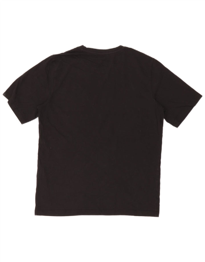 Мужская футболка Jack & Jones из хлопка среднего размера, черная