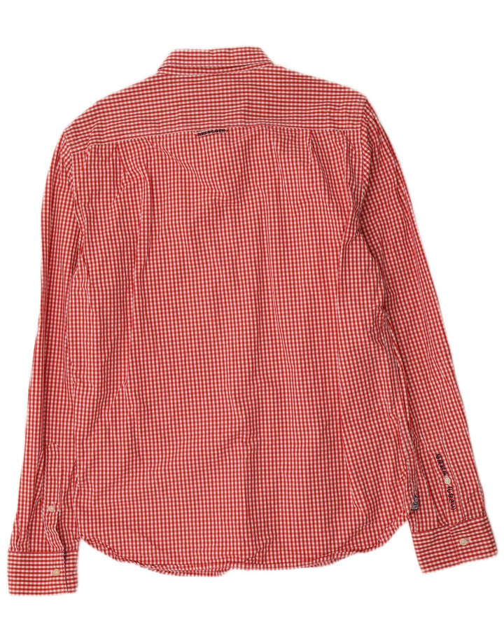 Мужская рубашка Superdry XL из хлопка в красную клетку