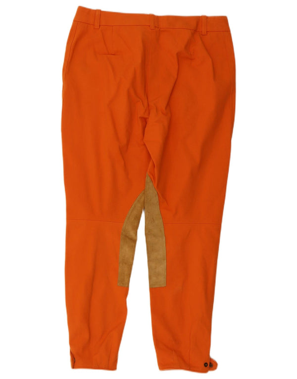 Ralph Lauren Womens Riding Cropped Trousers US 6 Medium W30 L26 Orange
