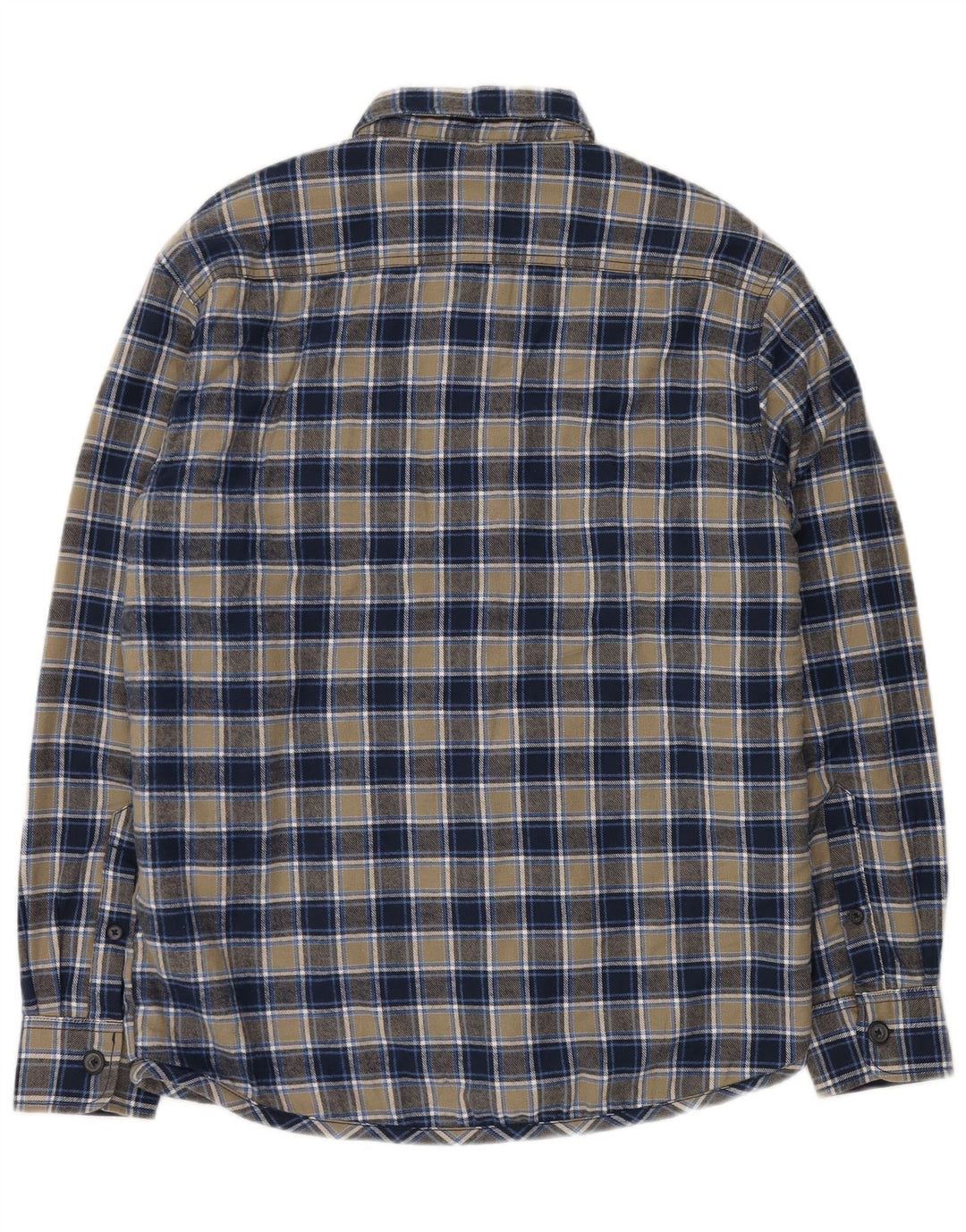 CAMARGUE Мужская фланелевая рубашка Lumberjack среднего размера, темно-синяя клетка, хлопок