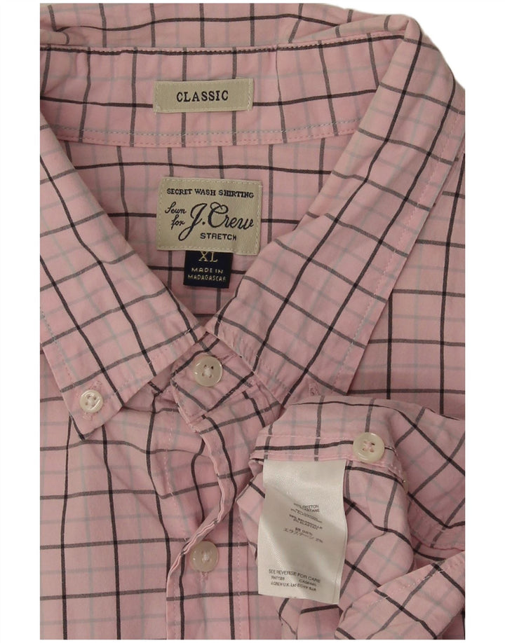 Мужская рубашка классического кроя J. Crew, XL, хлопковая розовая клетка