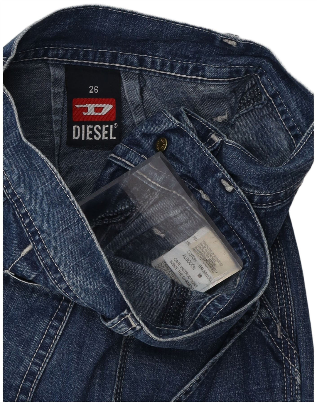 Женские джинсы DIESEL Bootcut W26 L27, синие, хлопок