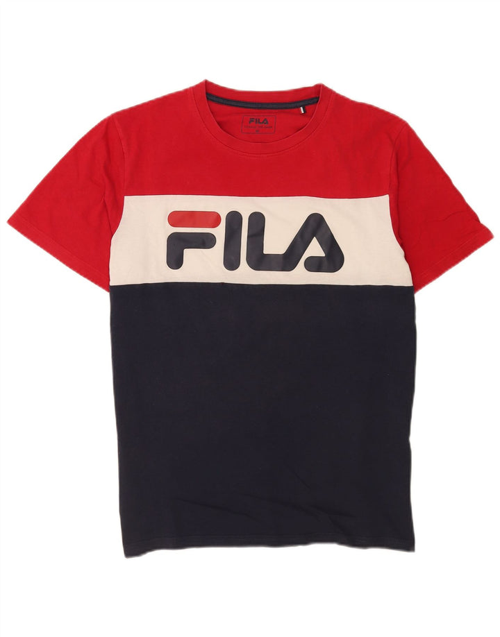 Мужская футболка с рисунком Fila Top Medium разноцветная с цветными блоками