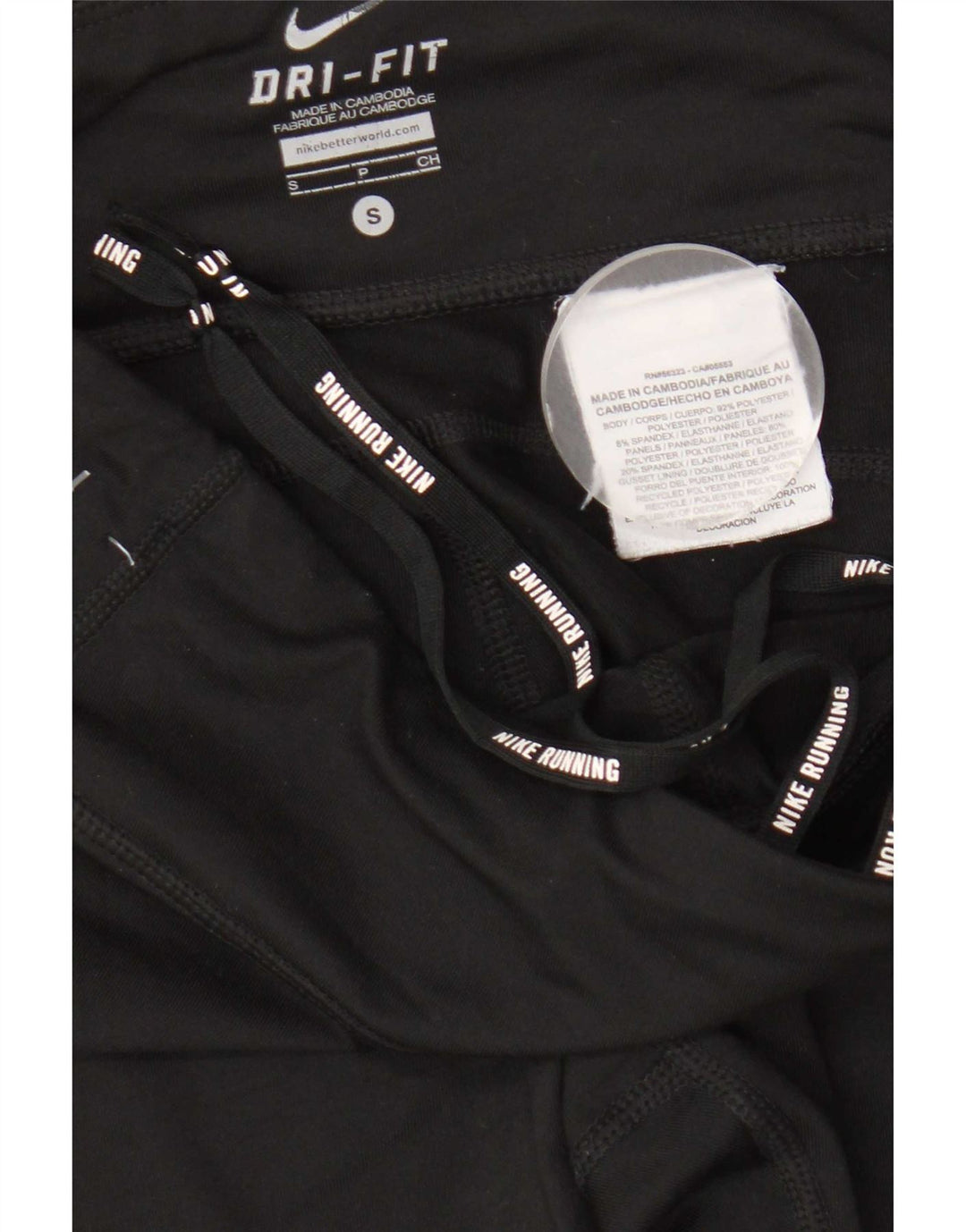 Женские леггинсы Nike Dri Fit UK 10, маленькие черные полиэстер