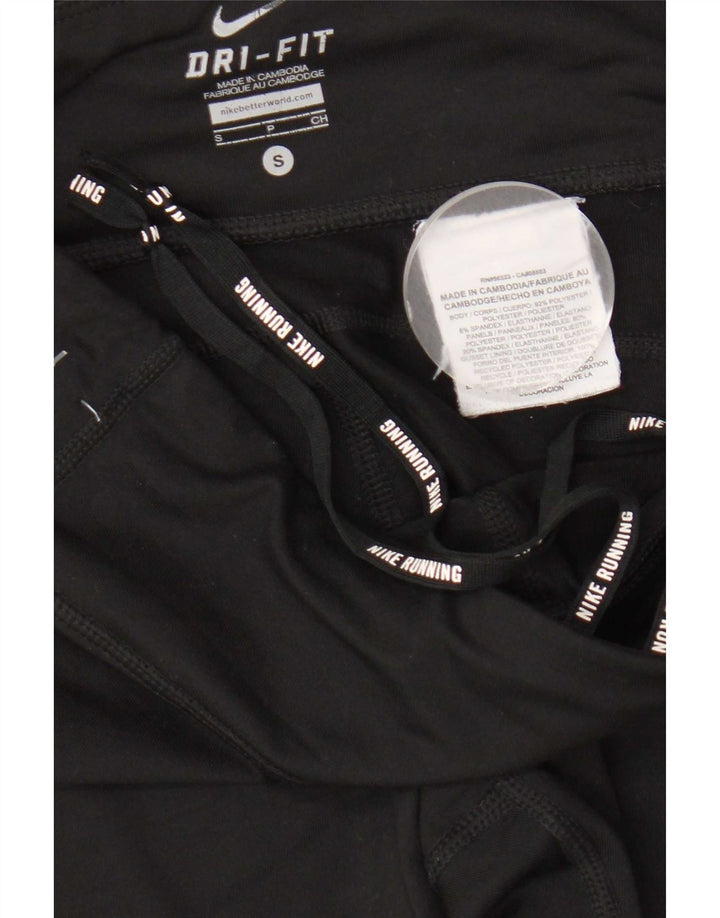 Женские леггинсы Nike Dri Fit UK 10, маленькие черные полиэстер