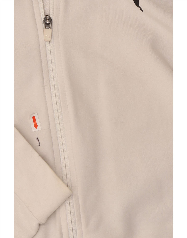 Женский свитер с капюшоном на молнии с графическим рисунком PUMA UK 10, маленький белый с цветными блоками