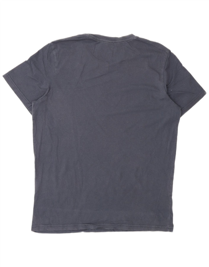 Мужская футболка Jack & Jones Top среднего размера, темно-синяя, хлопок