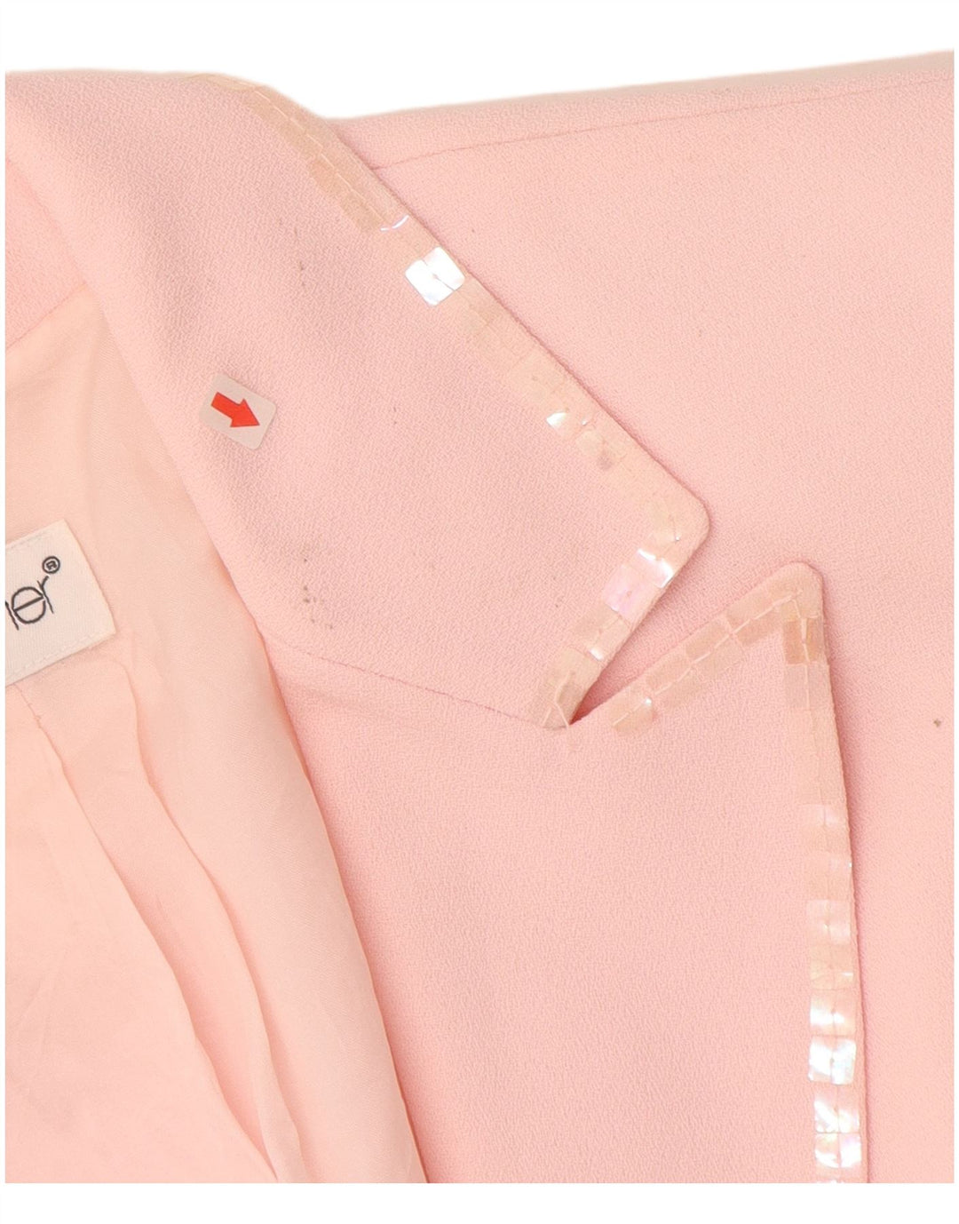 TOGETHER Женский пиджак на 1 пуговице, Великобритания 12, средний розовый полиэстер