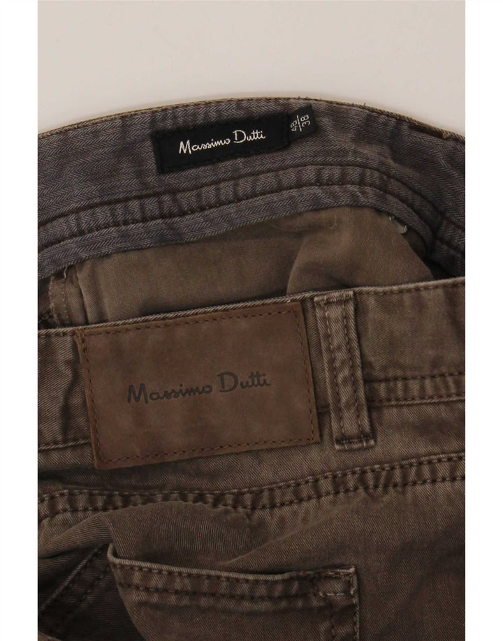 Мужские прямые джинсы Massimo Dutti EU 48 XL W38 L29 коричневые