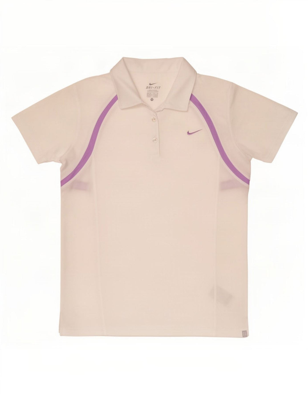 Женская рубашка-поло Nike Dri Fit UK 12/14, средний белый полиэстер