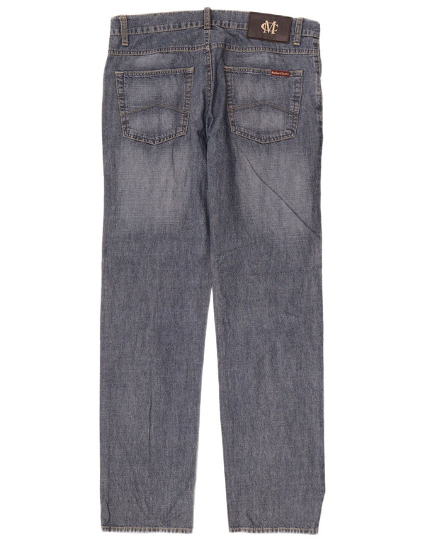 Marlboro Classics Mens Straight Jeans W33 L32 Blue Cotton