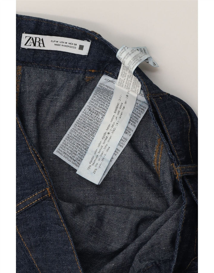 Женская джинсовая юбка миди Zara Medium W28, синяя, хлопок