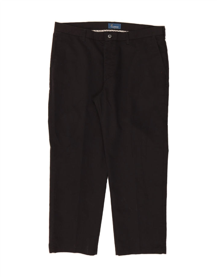 LEE Mens Classic Fit Straight Chino Trousers W40 L30 Black Polyester Vintage Lee and Second-Hand Lee from Messina Hembry 