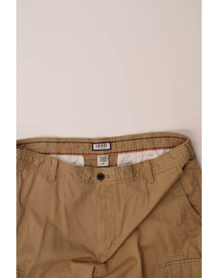 IZOD Mens Cargo Shorts W36 Large Beige Cotton Vintage Izod and Second-Hand Izod from Messina Hembry 