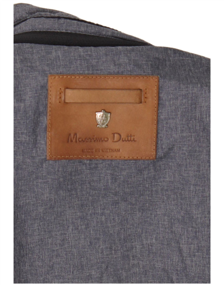 Мужская куртка Massimo Dutti UK 38, средний темно-синий нейлон