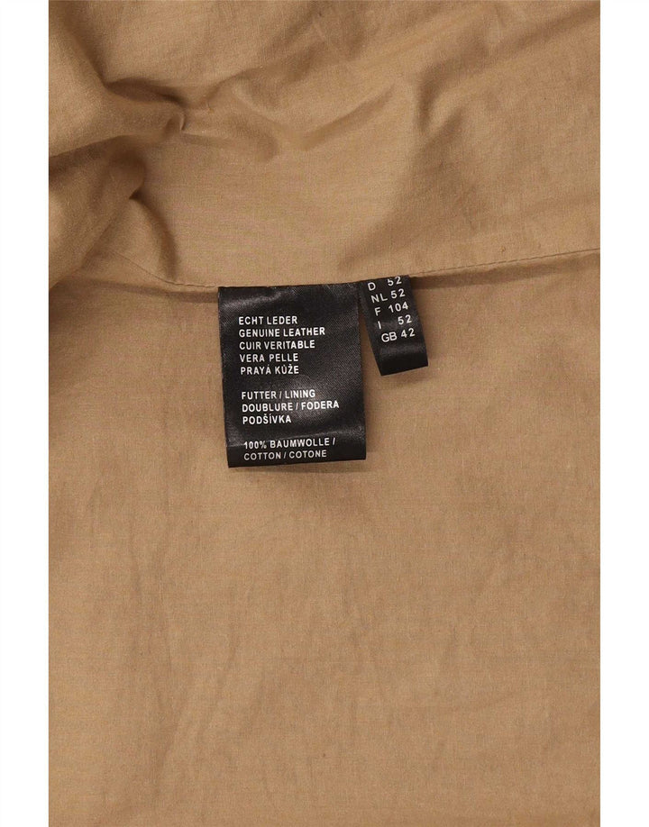 Мужская кожаная куртка David Moore UK 42 XL Brown Classic