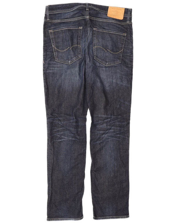 Мужские прямые джинсы Jack & Jones Clark стандартного кроя W33 L32 темно-синие
