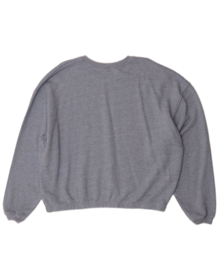 Американский винтажный женский свитер-свитшот, Великобритания, 16, большой синий классический размер