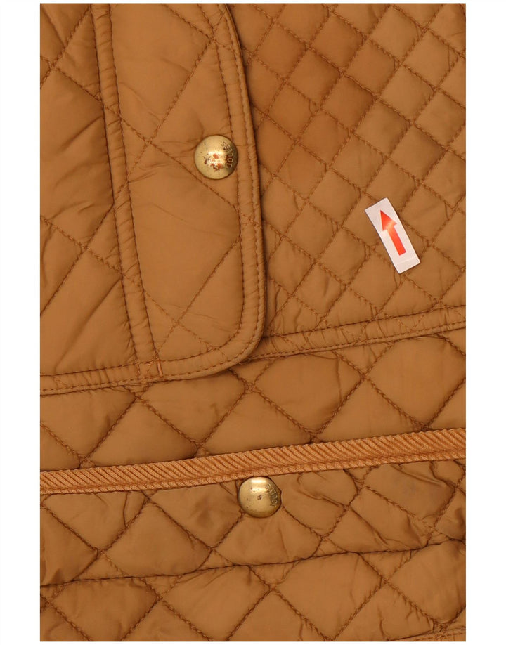 Женская стеганая куртка Joules UK 12 средний бежевый полиамид