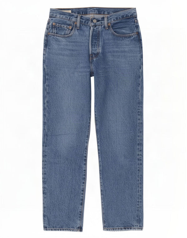 Мужские прямые джинсы Levi's 501 с высокой посадкой W27 L28, синий хлопок