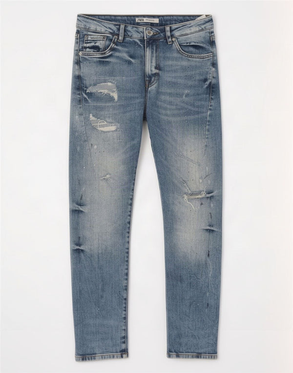 Мужские потертые джинсы скинни Tommy Hilfiger EU 40 Medium W31 L30 Синие