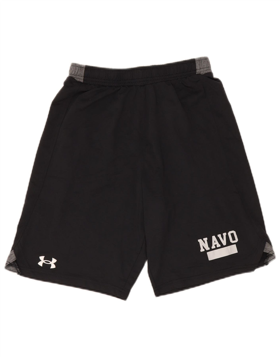 Мужские спортивные шорты с графическим рисунком Under Armour, маленькие черные из полиэстера с цветными блоками