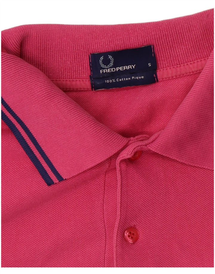 Мужская рубашка-поло FRED PERRY, маленькая розовая, хлопок