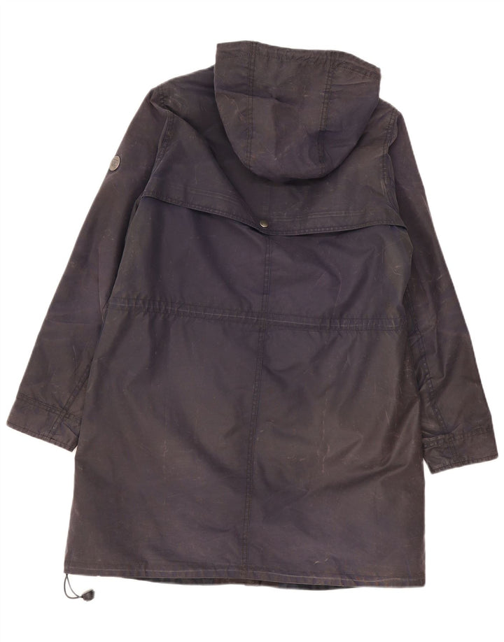 Женская вощеная парка Barbour с капюшоном UK 12, средний темно-синий
