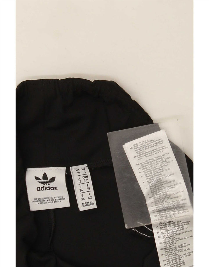 Женские спортивные шорты Adidas UK 10, маленькие черные из полиэстера