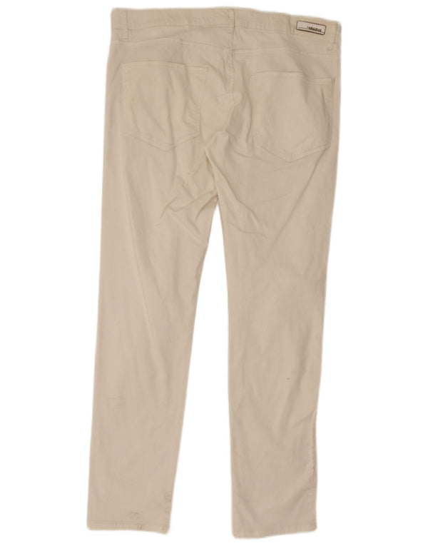 Мужские прямые повседневные брюки Zara EU 46 XL W36 L32, белый хлопок